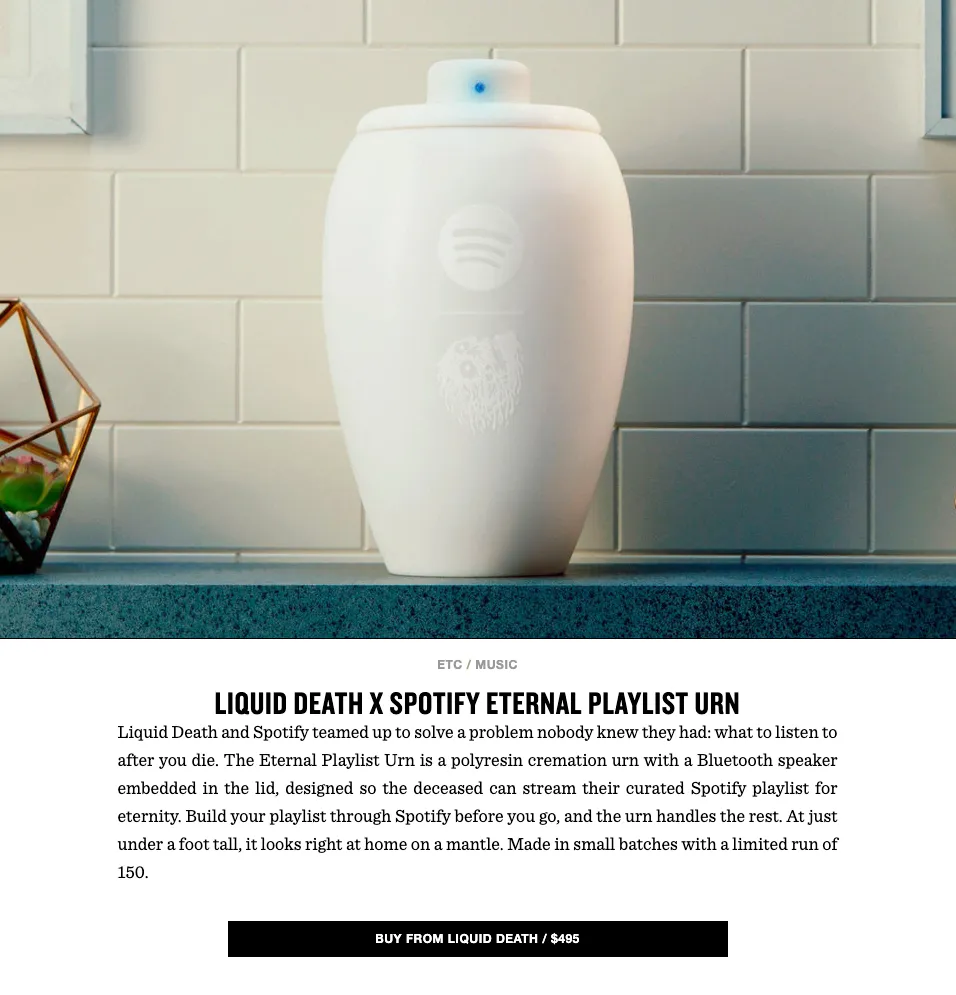 spotify urn